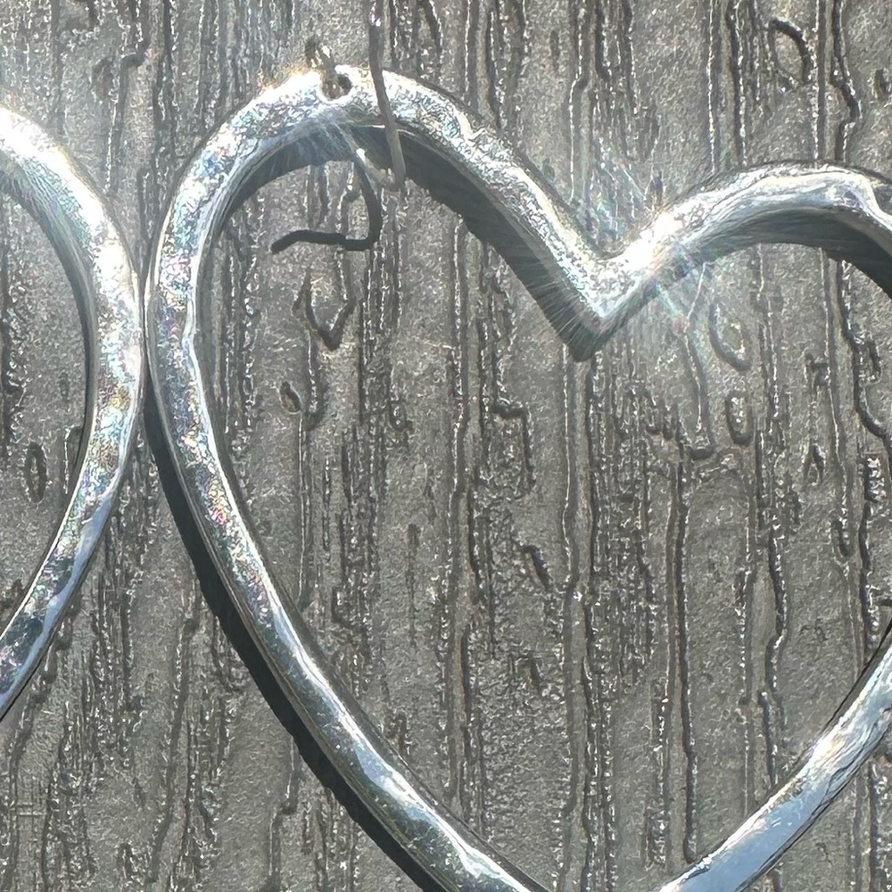 Lucky Brand Silver Heart Earrings - Picture 3 of 3